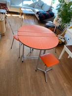 Retro keukentafel inklapbaar, Huis en Inrichting, Tafels | Statafels, Ophalen, Gebruikt