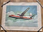 Poster Fokker F-27 Friendship Joop van Heusden, Verzamelen, Ophalen of Verzenden, Gebruikt, Kaart, Foto of Prent
