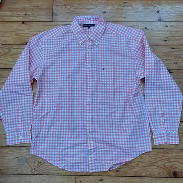 TOMMY HILFIGER ROZE ORANJE OVERHEMD XL beschikbaar voor biedingen