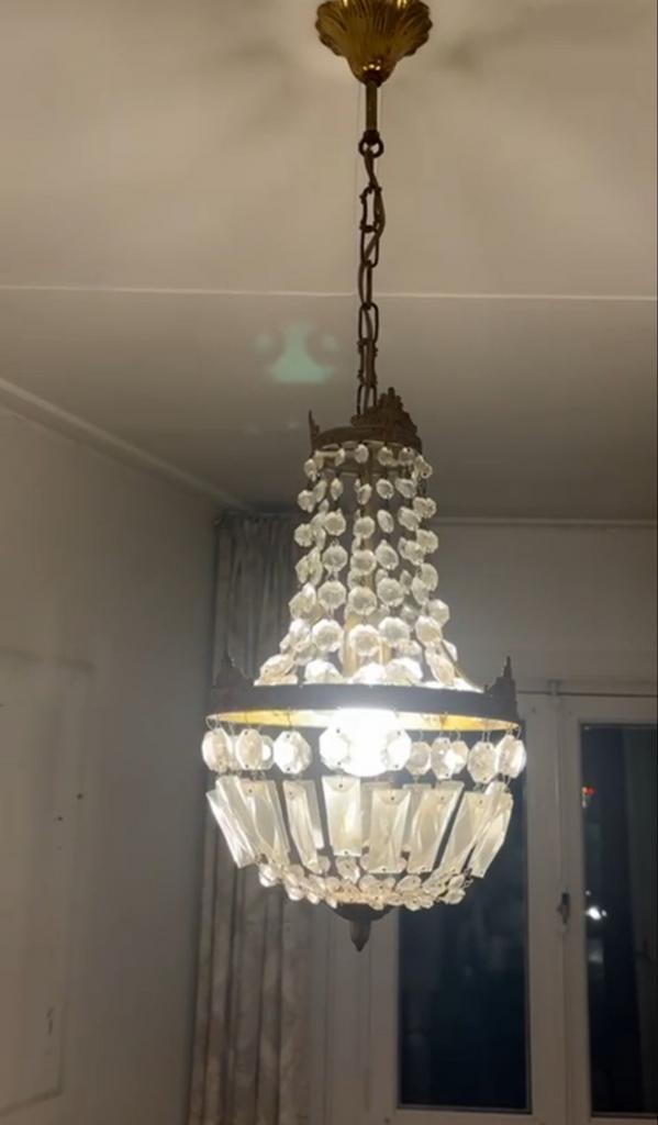 Kristallen Kroonluchter - Prachtige Verlichting, Huis en Inrichting, Lampen | Kroonluchters, Gebruikt, Glas, Ophalen