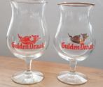 ** 2x vintage glas Gulden Draak met logo - jaren 90 - IZGST, Overige merken, Glas of Glazen, Ophalen of Verzenden, Zo goed als nieuw