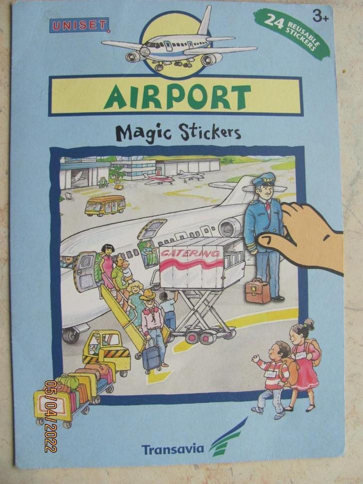 VINTAGE Airport Magic Stickers TRANSAVIA raamstickers Uniset, Verzamelen, Luchtvaart en Vliegtuigspotten, Gebruikt, Overige typen