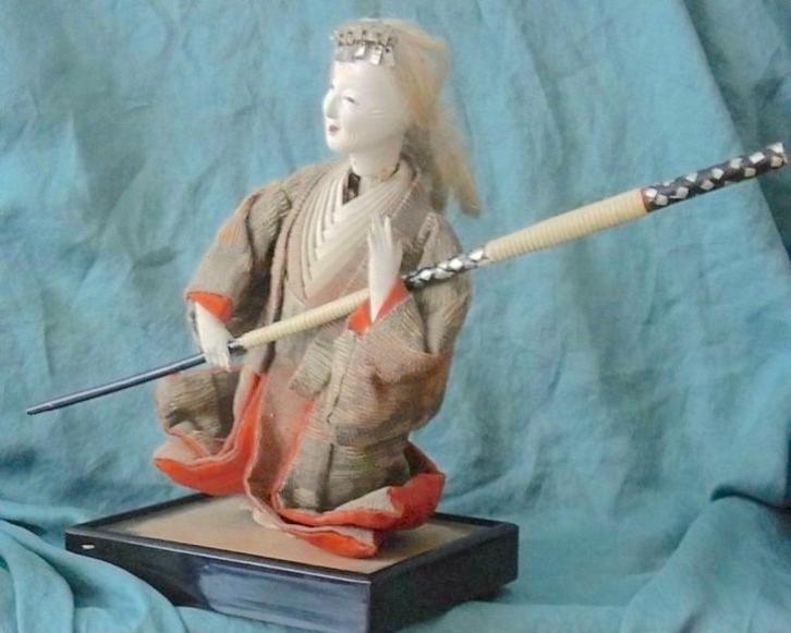 Antieke Japanse pop, Uba met gofun hoofd, Antiek en Kunst, Kunst | Niet-Westerse kunst, Ophalen of Verzenden