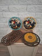 Vintage Franse gietijzeren onderzetters, Ophalen of Verzenden