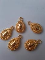 5 stuks bedels hangers metaal goud druppel, Ophalen of Verzenden, Nieuw, Bedel