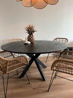 Zwarte Eetkamer tafel van NOUS, Huis en Inrichting, Ophalen, Zo goed als nieuw, Rond, 150 tot 200 cm