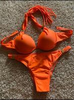 halter bikini fel oranje maat S/m, Oranje, Bikini, Ophalen of Verzenden, Zo goed als nieuw