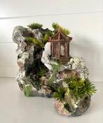 Aquarium decoratie ornament  rots met hutje, Dieren en Toebehoren, Vissen | Aquaria en Toebehoren, Ophalen of Verzenden, Zo goed als nieuw