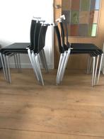 Set 7 Bontempi Casa NET design netweave stoel modern, Ophalen, Zwart, Zo goed als nieuw, Nvt