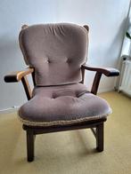 2 vintage fauteuils, Huis en Inrichting, Fauteuils, Ophalen, Hout, Gebruikt, 75 tot 100 cm