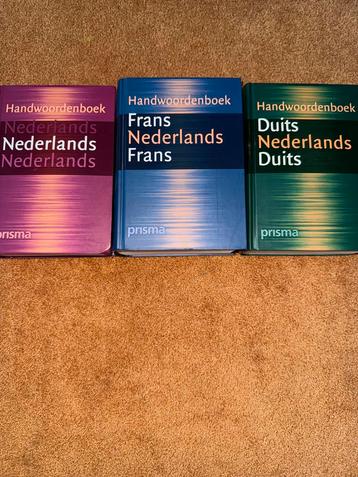 Woordenboeken Prisma (Nederlands, Frans, Duits) beschikbaar voor biedingen