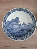 Delfts Blauw Wandbord met Hollands Landschap, Ophalen of Verzenden