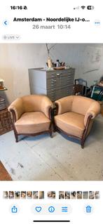 Art deco clubfauteuils, Huis en Inrichting, Fauteuils, Ophalen, Gebruikt, 75 tot 100 cm, 75 tot 100 cm