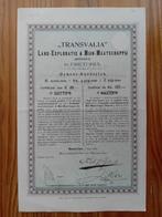 Aandeel Transvalia - Land-Exploratie & Mijn Mij. - 1897, Ophalen of Verzenden, Voor 1920, Aandeel