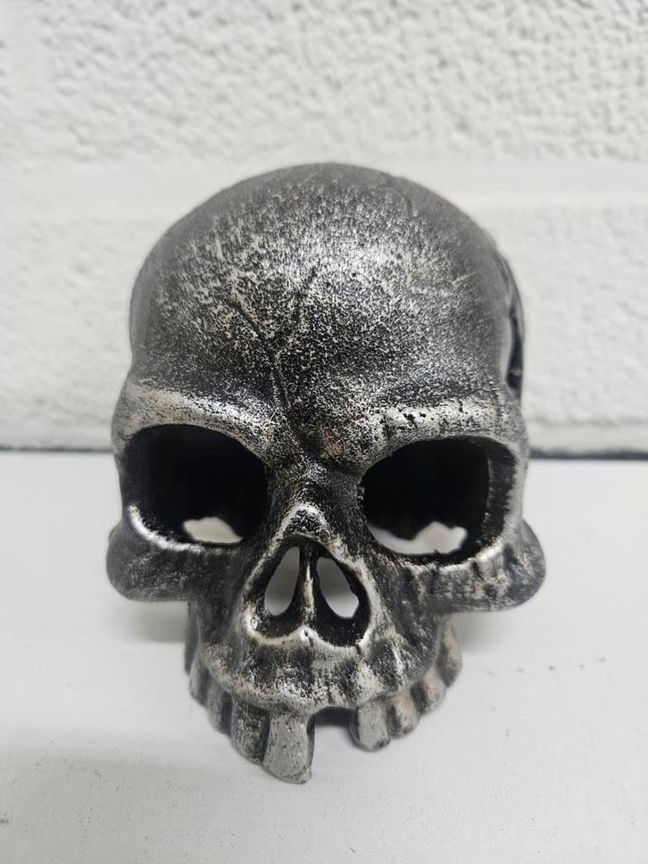 GIETIJZEREN SKULL , DOODSHOOFD , HORROR , GRIEZEL , SCHEDEL, Verzamelen, Beelden en Beeldjes, Nieuw, Mens, Ophalen of Verzenden
