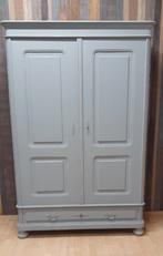 Grote brocante meidenkast kledingkast linnenkast servieskast, Ophalen