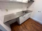 Kitchen cabinets + worktop + sink, Huis en Inrichting, Keuken | Complete keukens, Ophalen, Gebruikt, Wit, Enkelwandige keuken