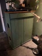 Kattenbak kast met deuren, Gebruikt, 100 tot 150 cm, Omgebouwt voor kaytenbakken, Overige houtsoorten