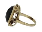Robuuste 14 karaats gouden Vintage dames ring granaat, Sieraden, Tassen en Uiterlijk, Antieke sieraden, Goud, Met edelsteen, Ophalen of Verzenden