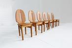 Vintage Deense eetkamer stoelen massief hout set van 6, Huis en Inrichting, Stoelen, Ophalen, Gebruikt, Bruin, Vintage
