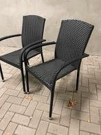 Tuinstoelen zwart, Ophalen, Zo goed als nieuw, Kunststof