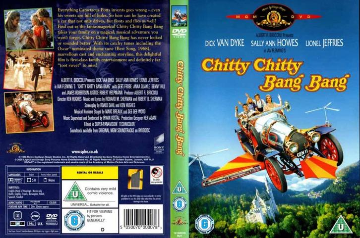 Chitty Chitty Bang Bang 1968 DVD met Dick Van Dyke, Cd's en Dvd's, Dvd's | Klassiekers, Zo goed als nieuw, Komedie, 1980 tot heden