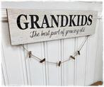 Grandkids the best part to growing old 55,8x15 touw/knijpers, Huis en Inrichting, Faire, Nieuw, Ophalen of Verzenden, Faire