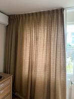 Gordijnen twee mooie linnen katoen kwaliteit gordijnen., Ophalen of Verzenden, Zo goed als nieuw, 200 cm of meer