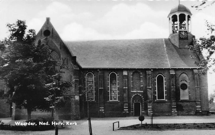 AY895 Waarder Kerk jaren 50/60, Verzamelen, Ansichtkaarten | Nederland, Ongelopen, Zuid-Holland, 1940 tot 1960, Verzenden