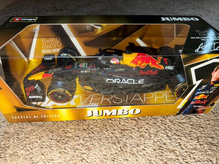 Jumbo RB18 Max Verstappen 2022, Hobby en Vrije tijd, Modelauto's | 1:24, Nieuw, Bburago, Ophalen of Verzenden