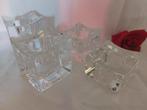 Orrefors Sweden | set van 4 kristallen waxinelicht houders, Antiek en Kunst, Verzenden