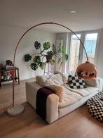 Booglamp Koper met Marmeren Voet - Verstelbaar, Huis en Inrichting, Lampen | Vloerlampen, Ophalen of Verzenden, Zo goed als nieuw