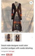 Design vest. Watcher NIEUW ! Gehaakt met suede. Mt. XS, Kleding | Dames, Truien en Vesten, Overige kleuren, Nieuw, Ophalen of Verzenden