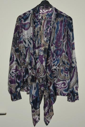 Chique 100% zijden wikkel blouse maat 44 NIEUW beschikbaar voor biedingen