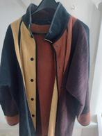 Finse winterjas maat L/ 46 donkerblauw/geel/bruin Karvinen, Anikki Karvinen, Overige kleuren, Maat 46/48 (XL) of groter, Ophalen of Verzenden