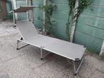 Opvouwbaar ligbed met zonnescherm, Ophalen, Gebruikt, Aluminium, Verstelbaar