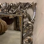 Barok spiegel -houten lijst - zilver - 120 x 90 cm-TTM Wonen, 50 tot 100 cm, 100 tot 150 cm, Rechthoekig, Ophalen of Verzenden