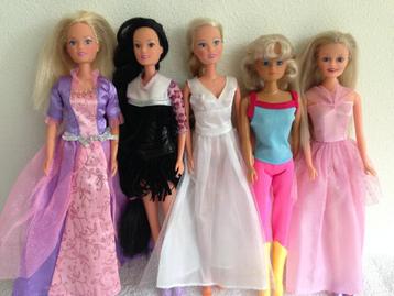 💖5 Mooi Barbie SIMBA waarvan 2 STEFFI LOVE met XL haar.  beschikbaar voor biedingen