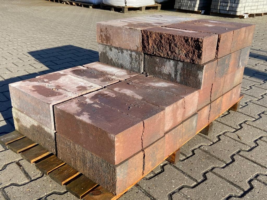 Stapelblok Splitrock 32x13x11 Rood/Oranje - J&W 72, Ophalen, Blok, Nieuw, Nvt