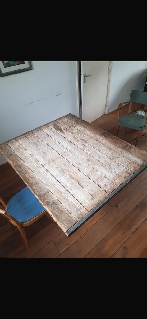 Robuuste houten tafel, Antiek en Kunst, Antiek | Meubels | Tafels, Ophalen