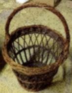 Lectuurmand; rieten lectuurbak, mand, krantenbak donker riet, Ophalen of Verzenden, Zo goed als nieuw