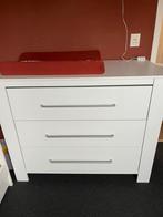Witte commode met 3 lades, Ophalen, 50 tot 70 cm, 90 tot 105 cm, 100 cm of meer