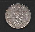 2,50 Gulden 1963 Zilver Koningin Juliana (lastig jaar), Koningin Juliana, Zilver, Ophalen of Verzenden, Losse munt