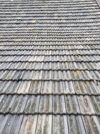 Dakpannen vlakke mulden blauw gesmoord, Doe-het-zelf en Verbouw, Dakpannen en Dakbedekking, Ophalen, Gebruikt, Steen of Klei, Blauw