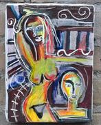 FRANCIS POWELL, NU. Acryl/doek.  16/22 cm., Antiek en Kunst, Kunst | Schilderijen | Abstract, Ophalen