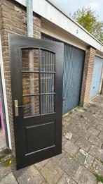 2 stompe zwarte binnendeuren met ruitjes (83x201,5), Doe-het-zelf en Verbouw, Deuren en Horren, 80 tot 100 cm, Gebruikt, Ophalen of Verzenden