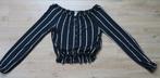 Hippe blouse zwart/wit XS, Ophalen of Verzenden, Zo goed als nieuw, Maat 34 (XS) of kleiner, Zwart
