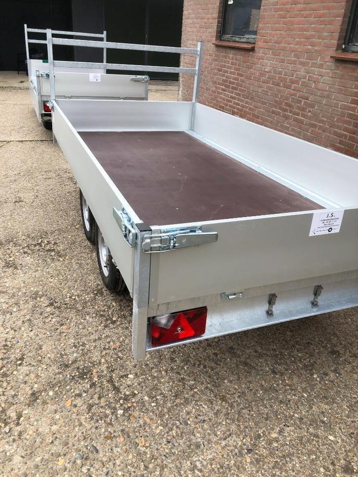 NIEUWE SYMA PLATEAUWAGENS ONGEREMD 3.10.M X 1.56.M-AKTIE, Auto diversen, Aanhangers en Bagagewagens, Nieuw, Ophalen