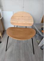 Loungestoel van multiplex en staal, Ophalen, Zo goed als nieuw, Rechthoekig, 50 tot 100 cm