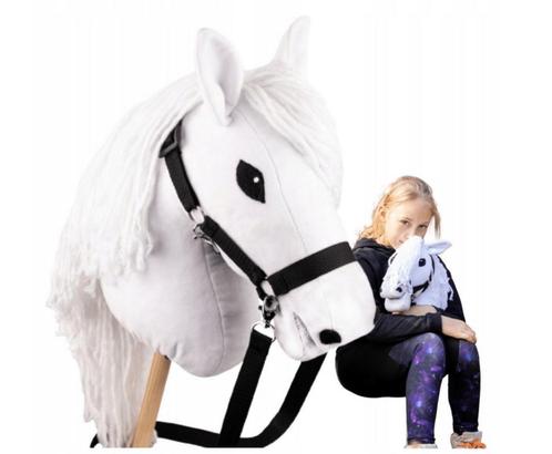Hobby Horse wit met Halster | Luxe uitvoering | Groot formaa, Hobby en Vrije tijd, Overige Hobby en Vrije tijd, Nieuw, Ophalen of Verzenden